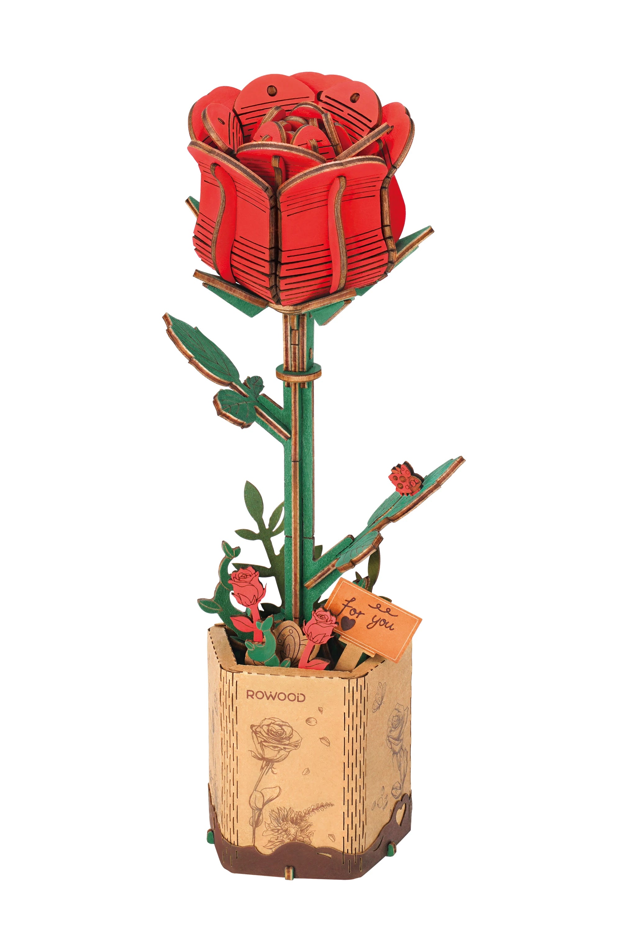 DecoNooks™ Robotime Rowood DIY Blumenstrauß aus Holz