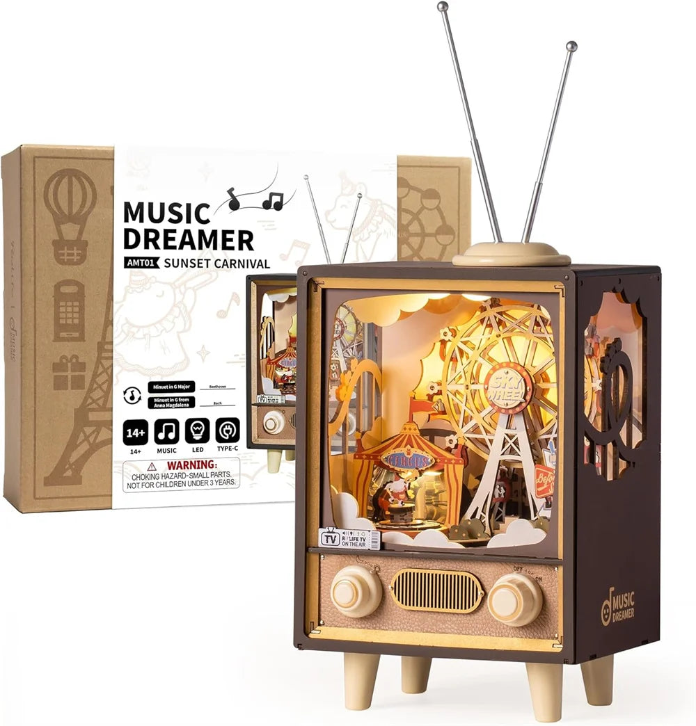 DecoNooks™Robotime Wooden Music Box 3D Puzzles