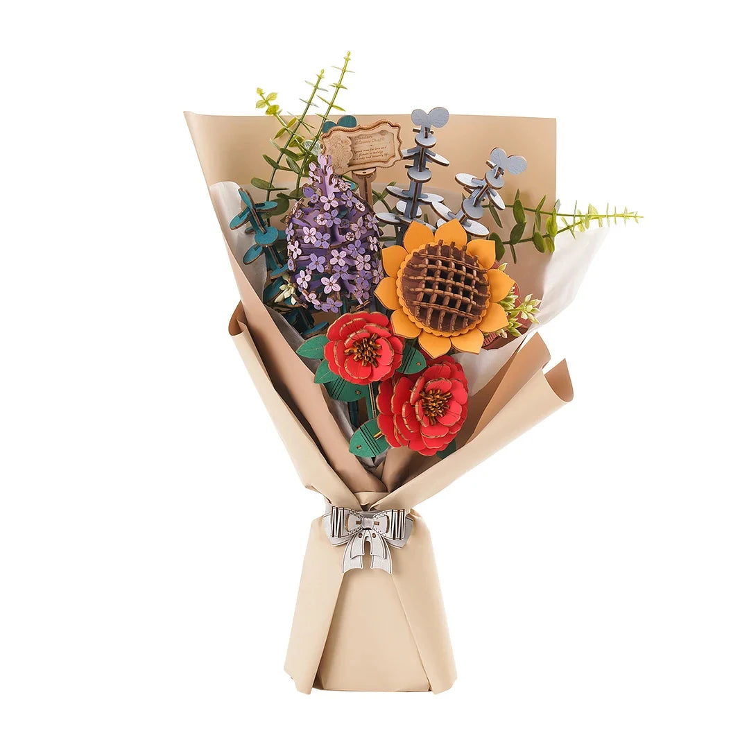 DecoNooks™ Robotime Rowood DIY Blumenstrauß aus Holz