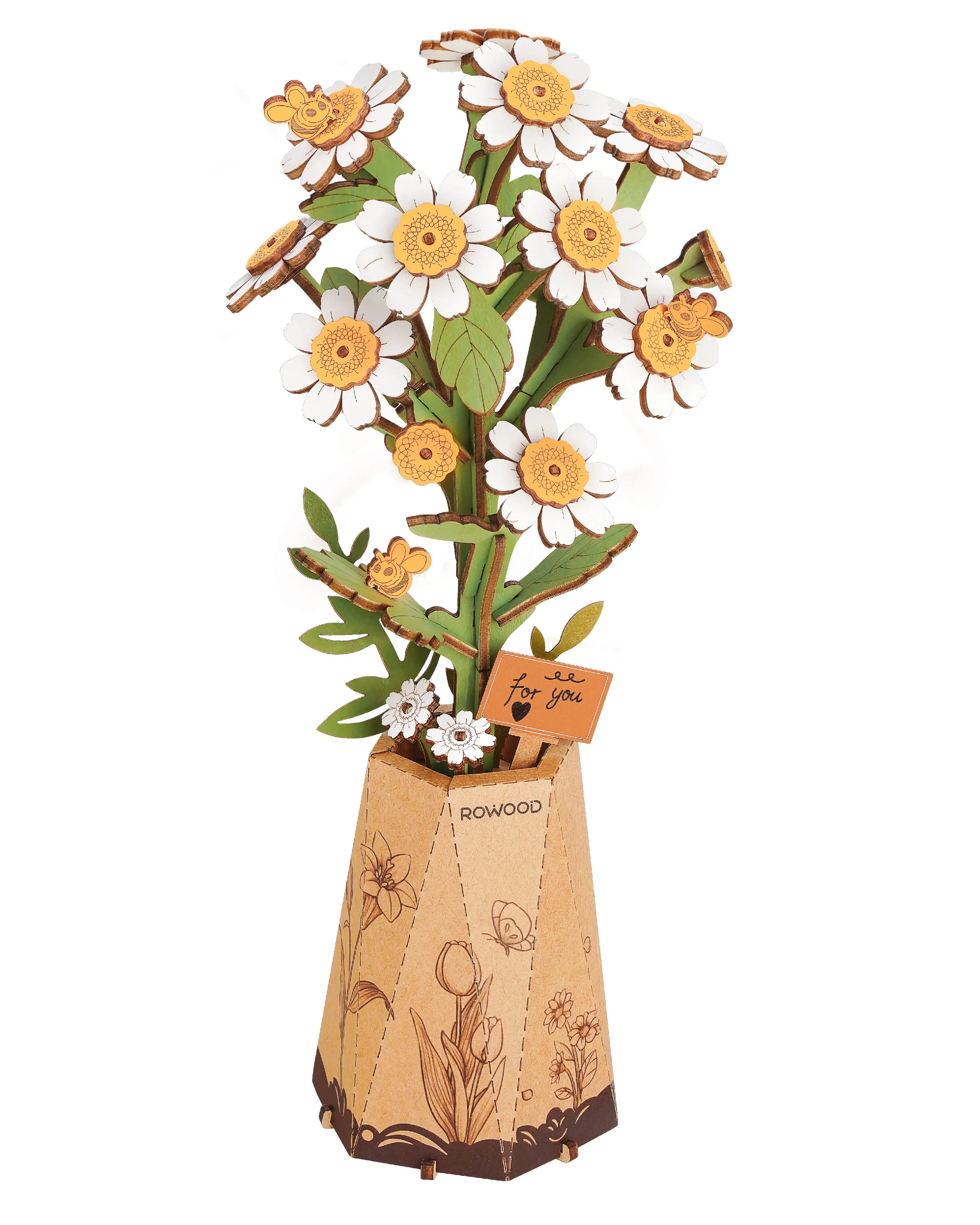 DecoNooks™ Robotime Rowood DIY Blumenstrauß aus Holz