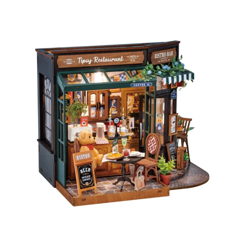 DecoNooks™Robotime Rolife Tipsy Restaurant