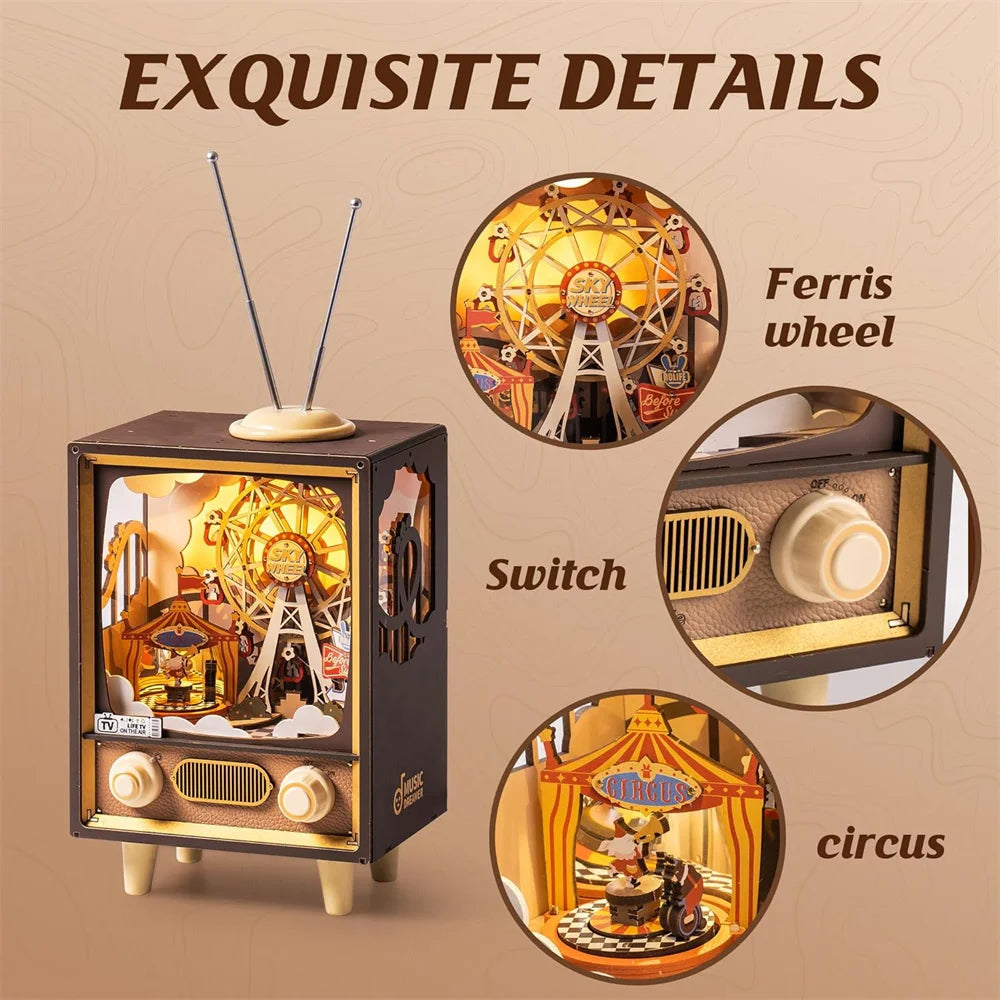DecoNooks™Robotime Wooden Music Box 3D Puzzles