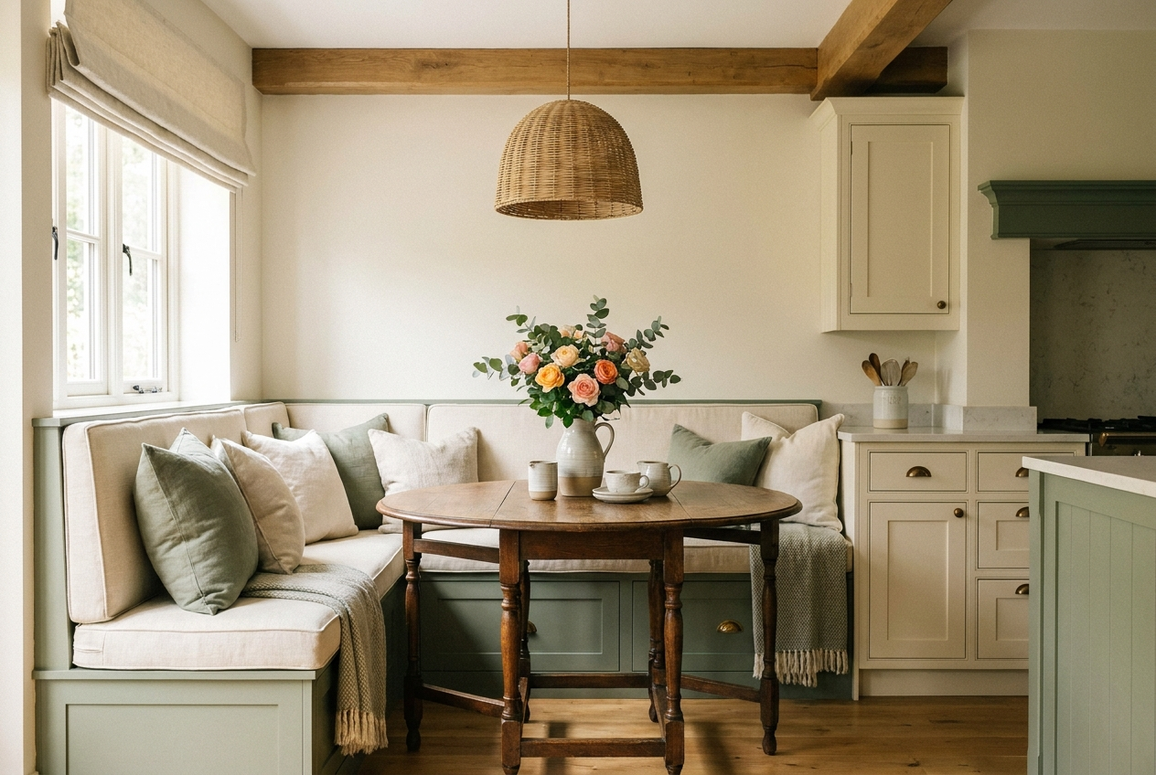 Custom breakfast banquette nook
