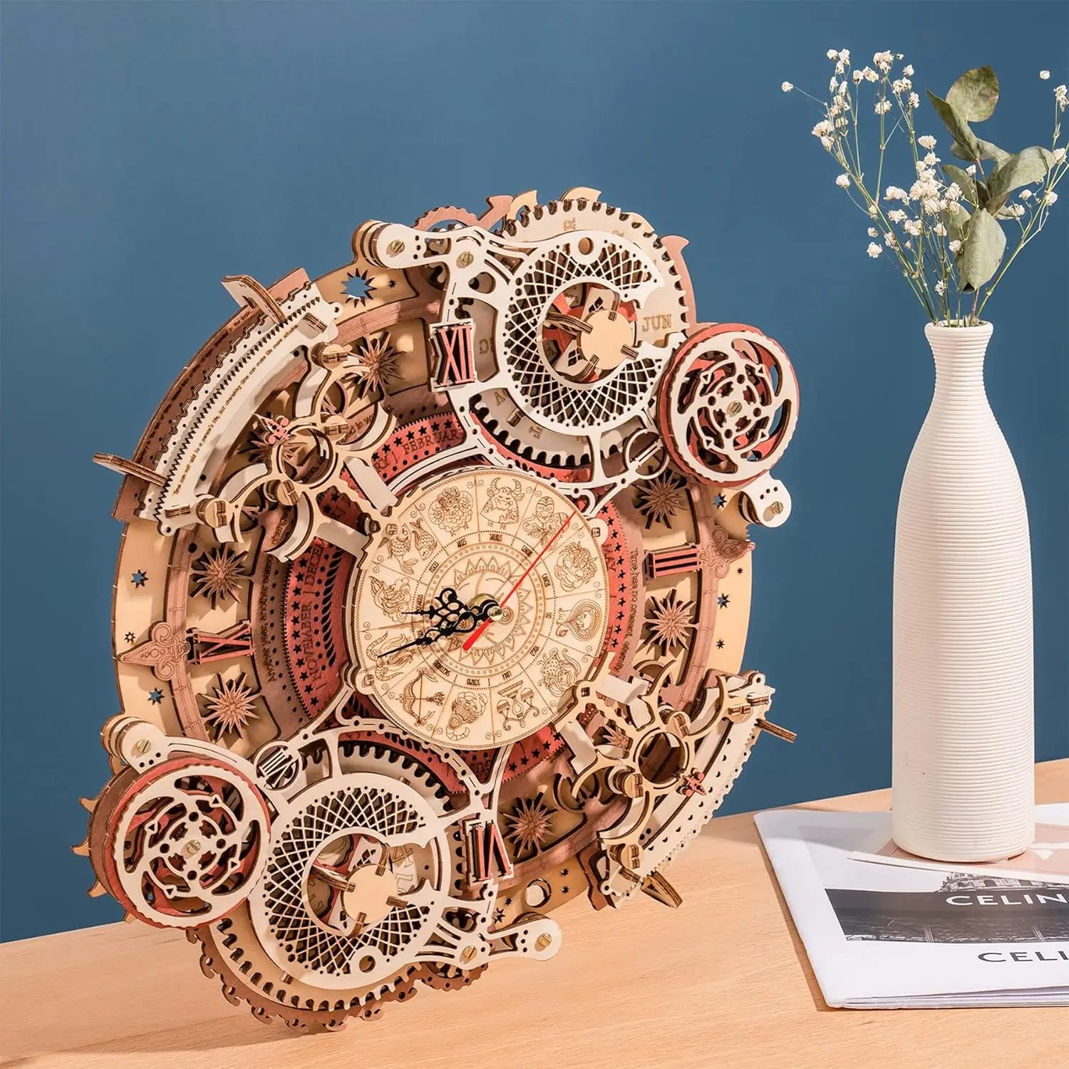 DecoNooks™3D Wooden Puzzles Wooden Steampunk Clock