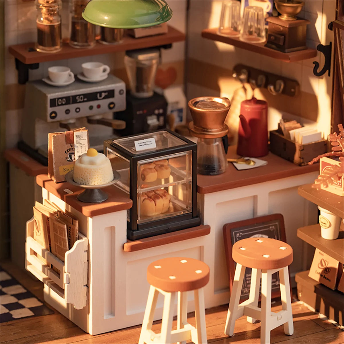 DecoNooks™Miniature Dollhouse  Cafe Shop