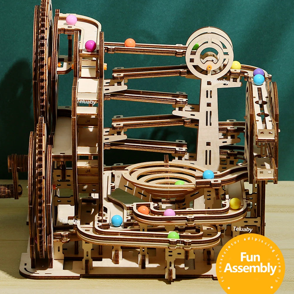 DecoNooks™ 3d Wooden Puzzle Building Model Marble Runs