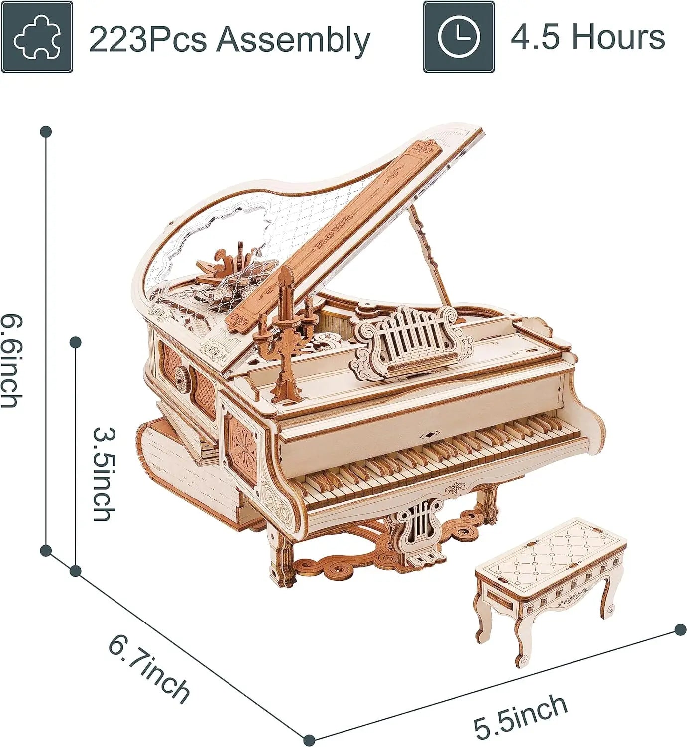 DecoNooks™Magic Piano 3D Puzzles