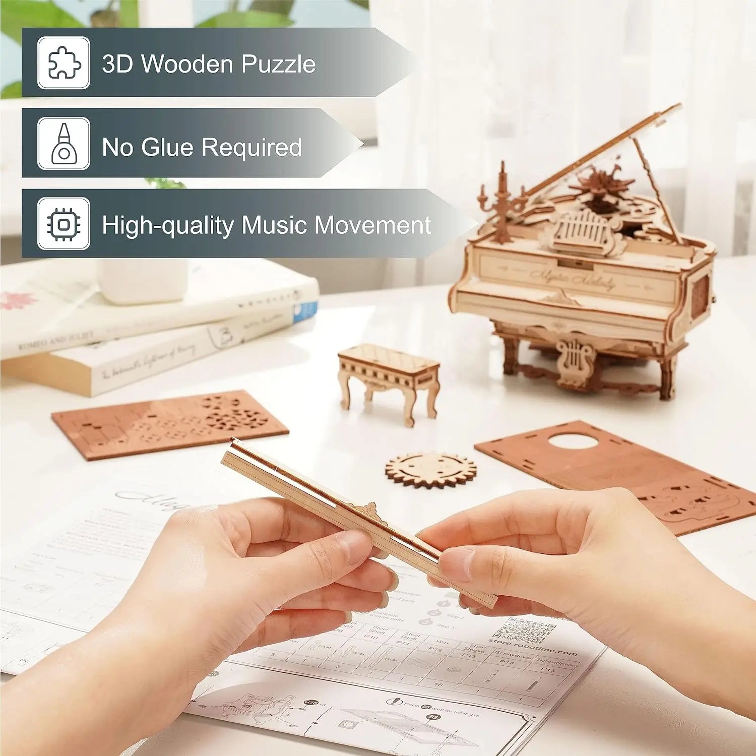 DecoNooks™Magic Piano 3D Puzzles