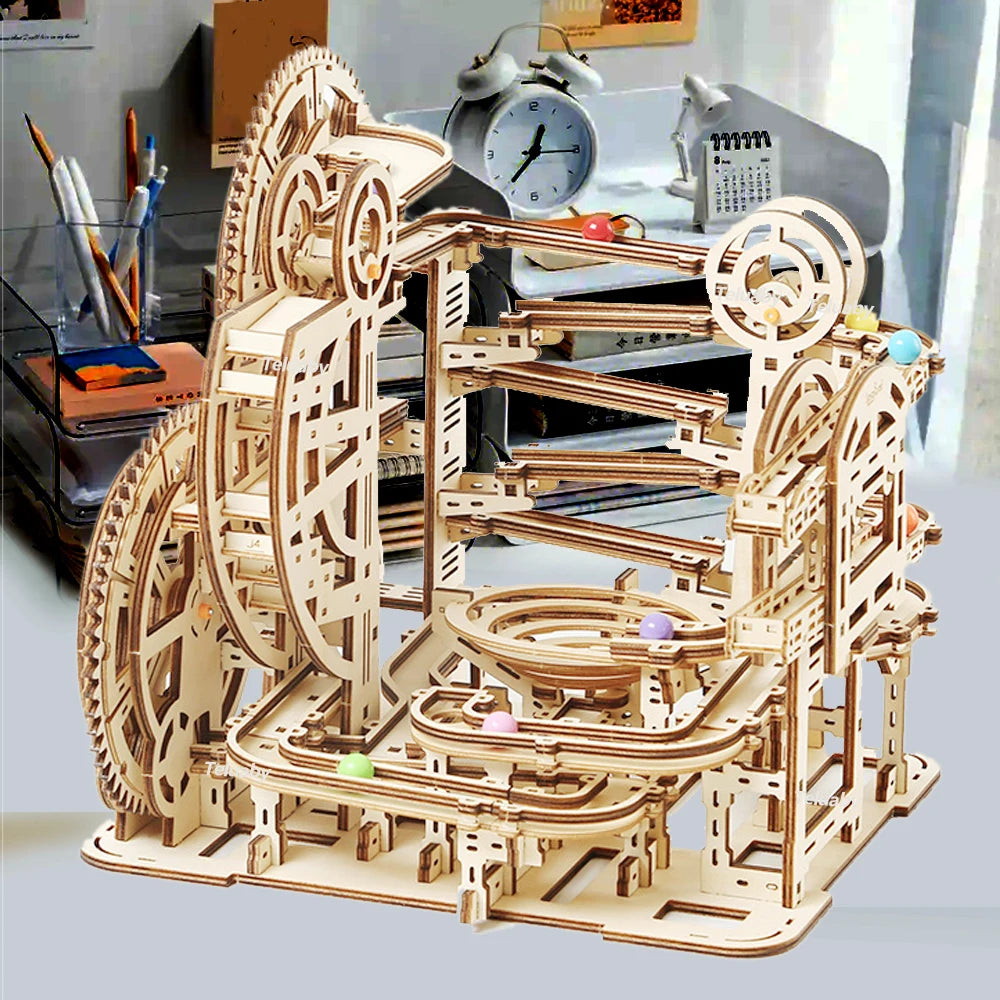 DecoNooks™ 3d Wooden Puzzle Building Model Marble Runs