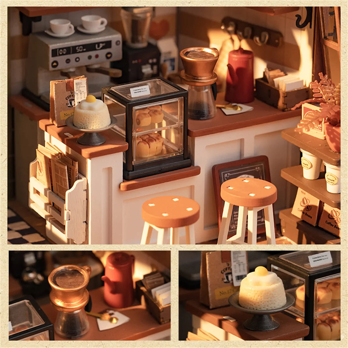 DecoNooks™Miniature Dollhouse  Cafe Shop