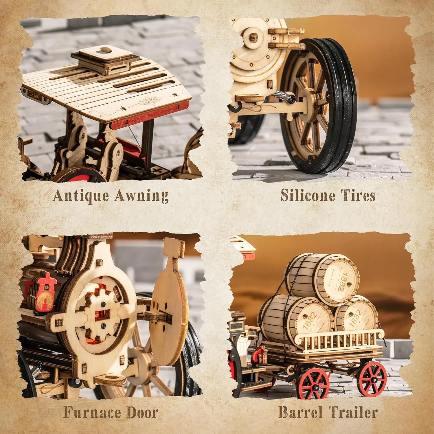 DecoNooks™3D Puzzl Mechanical Steam Locomotive