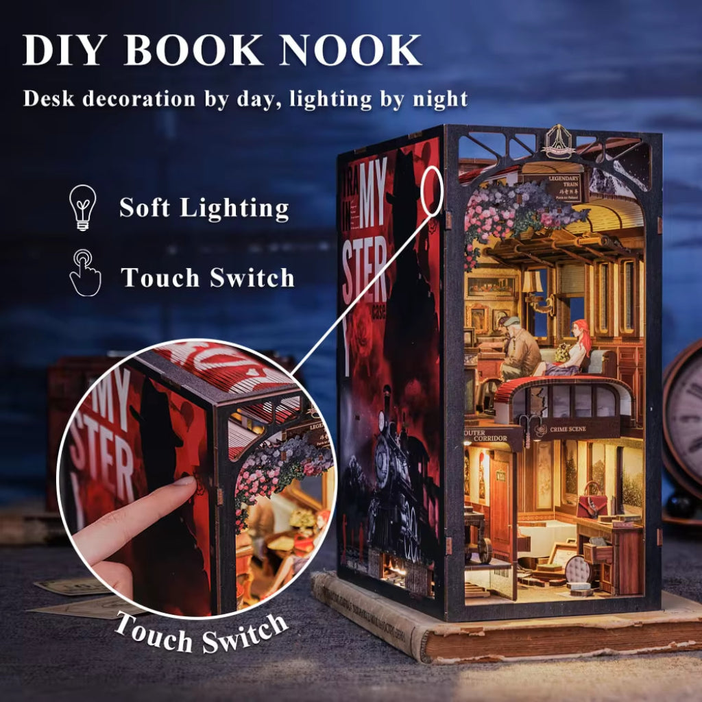 DecoNooks™Book Nook Agency Train Mystery